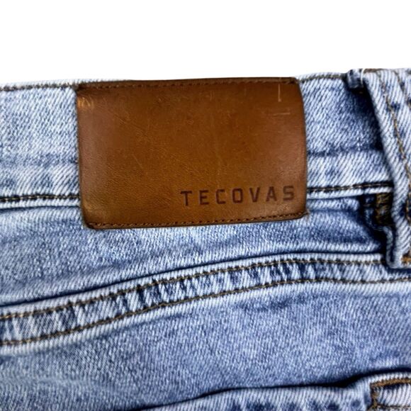 Tecovas Jeans Mens 33x32 Blue Denim Standard Fit Light Wash Western Cowboy - Picture 9 of 16